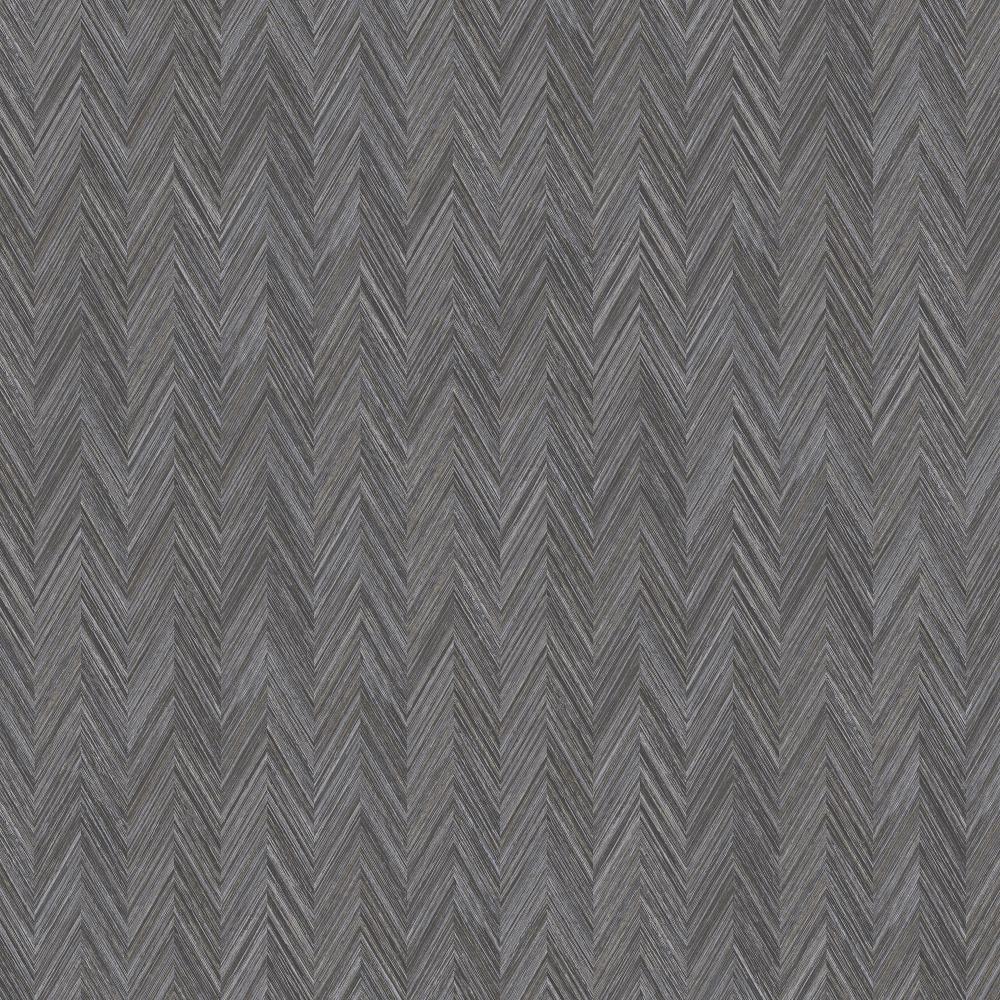 Patton Wallcoverings G78134 Texture FX Fiber Weave Wallpaper in Black, Metallic Silver